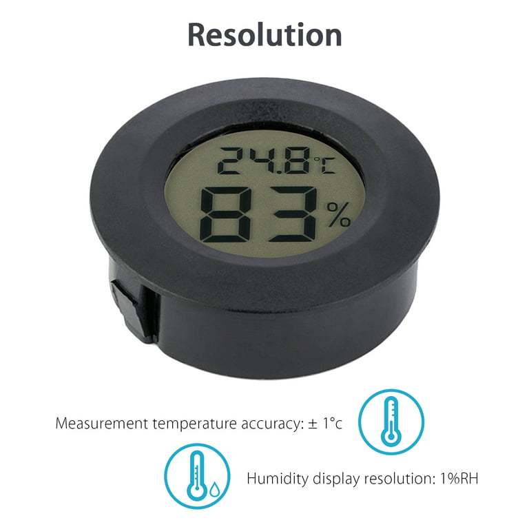 Cigar Hygrometer Humidor Digital Display Thermometer Gauge Monitor Constant  Temperature Electronic Accessory Meter Humidifier Hygrometer