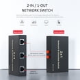 thumbnail image 2 of Selector de Switch de Red Kisdoo 2x1 RJ45 100M/1000M, 2 of 8