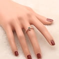 thumbnail image 3 of UIONEN 925 Sterling Silver Rings Green CZ Stackable Ring Rose Gold Plated Size 11, 3 of 3