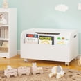 thumbnail image 4 of Bianlte Wood Storage Bench Toy Chest Bench Foot Rest Seat,Toy Chest Bench for Bedroom Living Room,White, 4 of 7