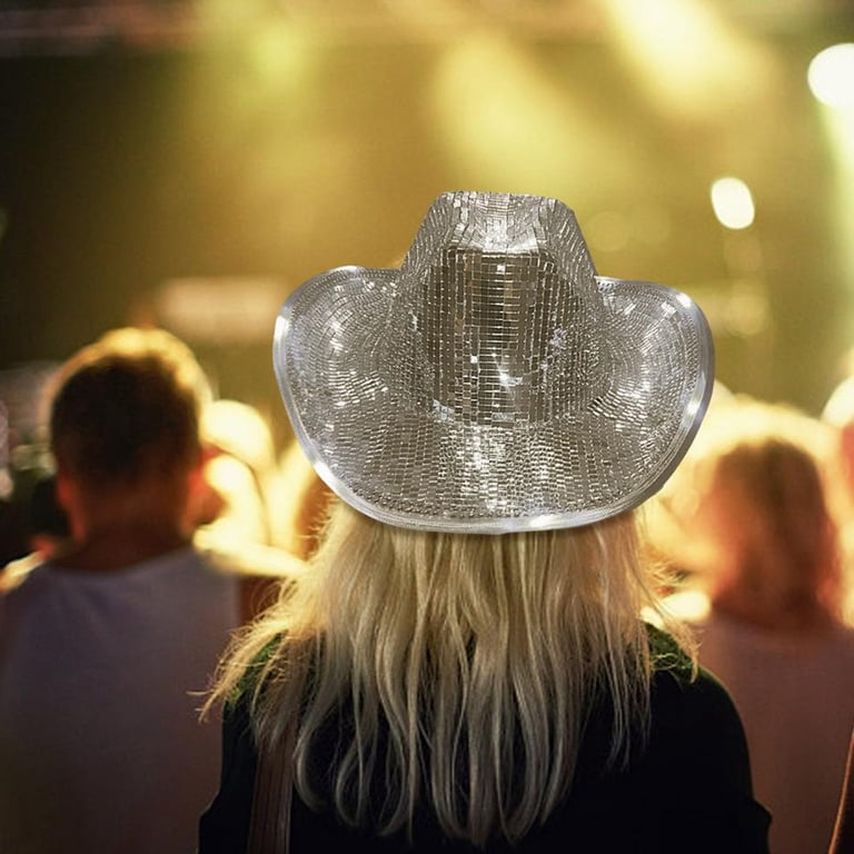 YUUZONE Glitter Cowboy Hat Mirrored Disco Ball for Disco  display picture 2