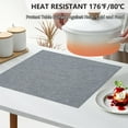 thumbnail image 5 of VCVCOO Reversible Farmhouse Rustic Cloth Placemats Set of 6, Linen Fabric, Machine Washable, Heat Resistant, Gray, 5 of 10