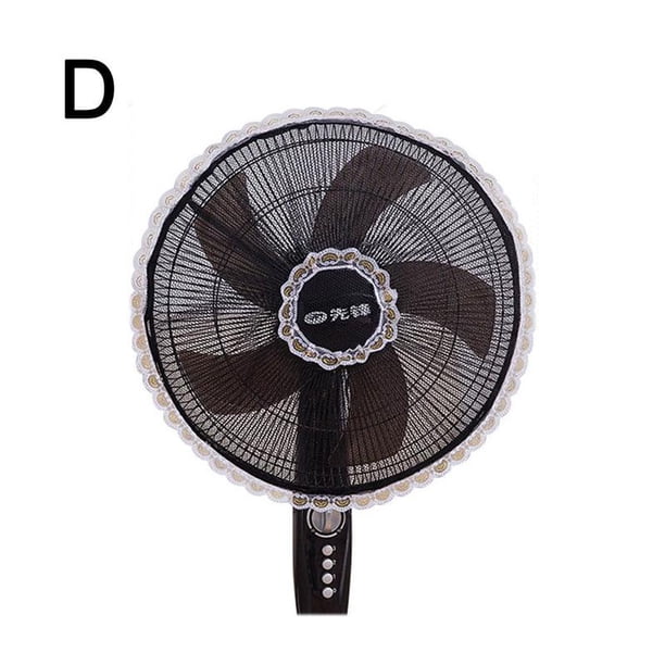18 Pulgadas Simple Negro Grande Cubierta Del Ventilador Anti-pinch Linterna Protector Piso A Techo P2W6
