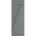 thumbnail image 5 of Ekena Millwork 21 1/2"W x 38"H True Fit PVC Four Board Joined Board-n-Batten Shutters w/Z-Bar, Ocean Swell (Per Pair - Hardware Not Included), 5 of 8