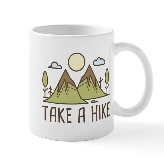 CafePress - Take A Hike Mug - 11 oz Ceramic Mug - Novelty Coffee Tea Cup