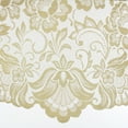 thumbnail image 4 of Habitat Limoges Sheer Rod Pocket Flat Valance Floral Lace Design Delicate Scalloped Bottom Hem 55" x 15" Ivory, 4 of 4