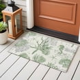 thumbnail image 4 of 2x3 Ft Entryway Area Rug, Sage Green Coastal Kitchen Rug Runner Washable Floor Mat, Coral Starfish Nautical Compass Non Slip Indoor Door Mat Throw Carpet for Bathroom Living Room Bedroom, 4 of 8