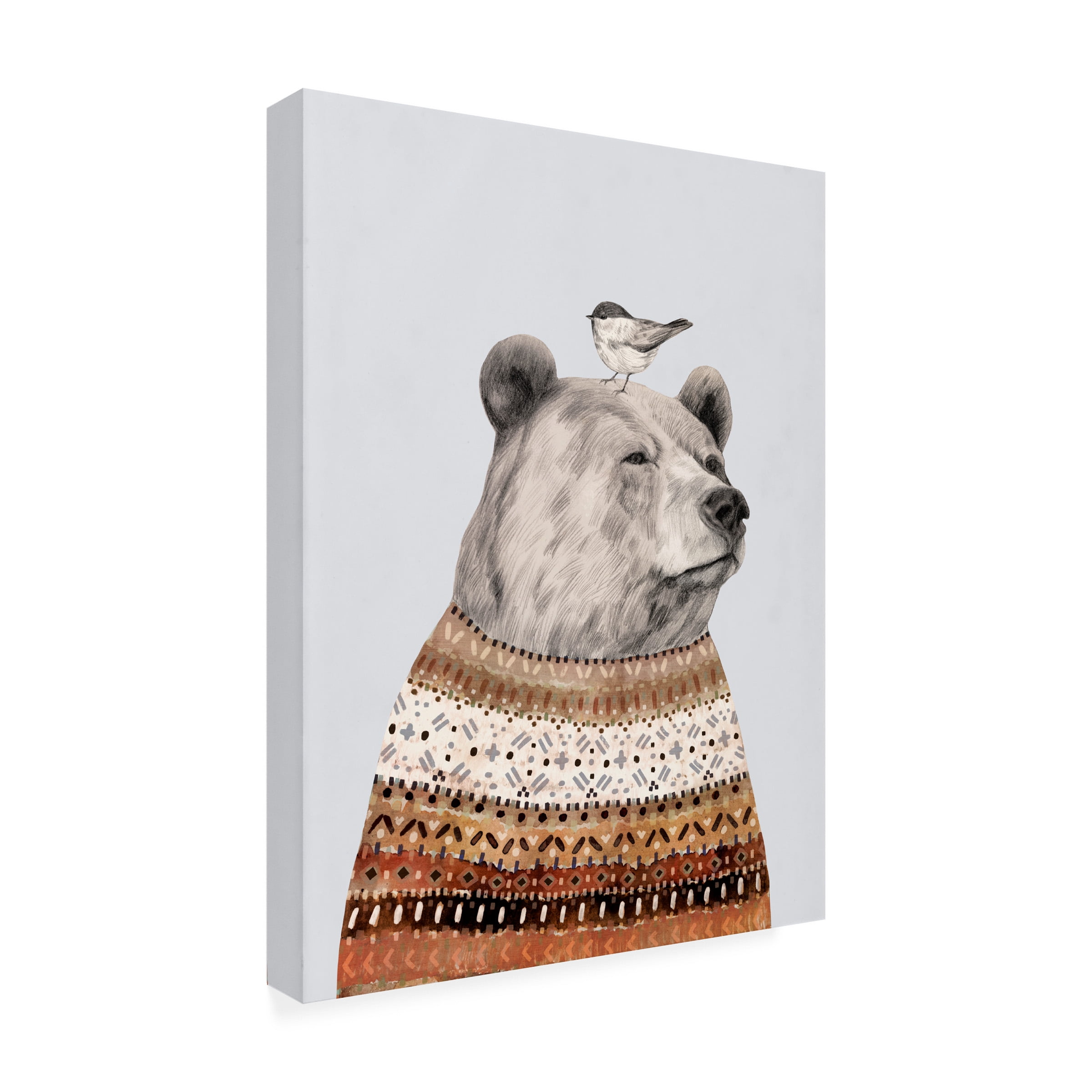 Trademark Fine Art Victoria Borges Fair Isle Bear I Canvas Wall Art - 24x32