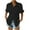 Black(NEW), variant on Patlollav Womens Summer Tops Solid Color Lapel Short Sleeved Loose Button Shirt