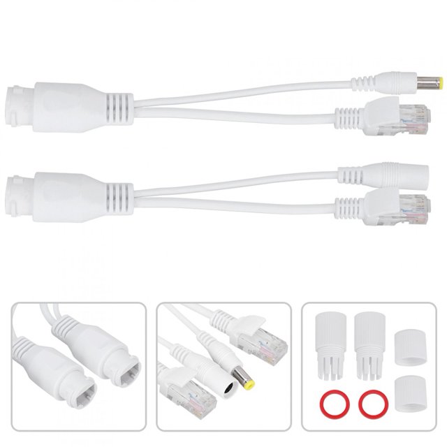POE Splitter, POE 12V Over ABS Passive POE Splitter, Waterproof Splitter Cable For Wlan Switch