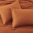thumbnail image 3 of Amberspace Prewashed fabric 7-piece Bed in a Bag Comforter Set with Sheets,Burnt Orange,Queen, 3 of 10