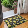 thumbnail image 2 of Yellow Lemon Fruit Flowers Black Pattern Door Rugs,Washable Non Slip Door Mats Indoor,Decorative Door Mats,Entry Mat Indoor for Entrance,Bedroom,Kitchen,Bathroom,17"x30", 2 of 6