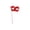 Red, variant on MInHoues Handheld Masquerade Mask, Smooth Half Face Eye Mask with Stick for Halloween Party, Fashion Cosplay Accessories and Festival Costumes Props, Red