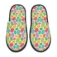 thumbnail image 1 of Balery colorful easter eggs Pantuflas de Casa de Felpa Silenciosas con Diseño Estampado, Zapatillas Cómodas Antideslizantes de Algodón para Interior-Large, 1 of 8