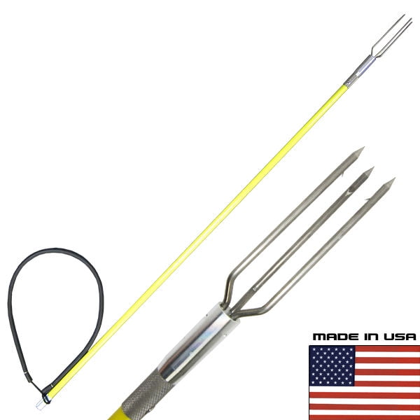 6' Travel Spearfishing 2Piece Fiber Glass Pole Spear Single Barb Tip w/ Bag 
