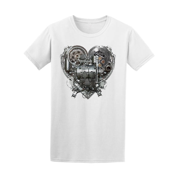 Mechanical Robot Heart Graphic Tee Men's -Image by Shutterstock