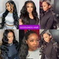 thumbnail image 3 of SUCS Body Wave 4x4 Lace Front Wig Human Hair for Women Brazilian Lace Closure Wigs 180% Density Natural Color 12 inch, 3 of 5