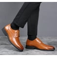 thumbnail image 3 of kkdom Men's Leather Formal Dress Oxfords Lace Up Shoes Wedding Yellow Size 10, 3 of 7