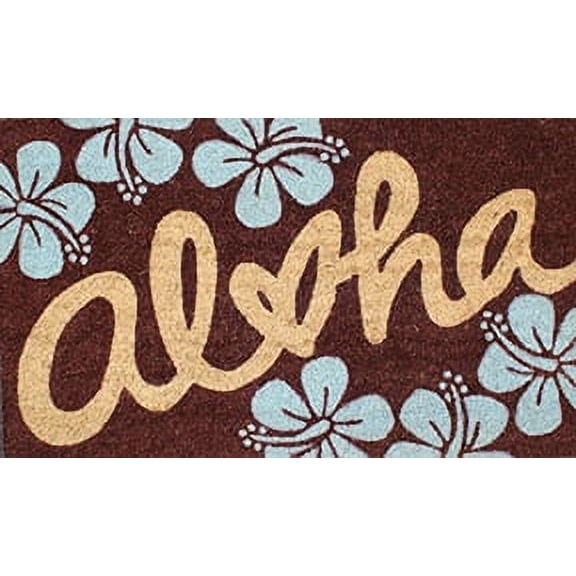 Hawaii Rugs/Mats Hibiscus Blue Doormat, 1 Each