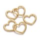 thumbnail image 1 of Ion Plating(IP) 304 Stainless Steel Linking Rings Heart Golden 28.5x32x2.5mm Inner Diameter: 22.5x24mm, 1 of 3