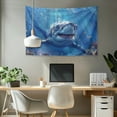 thumbnail image 2 of SEANATIVE Shark Bedroom Tapestry Home Decor Wall Tapestry for Living Room Small Wall Hanging Tapestry Mini Tapestry for Bedroom Tapestry for Small Apartment Small Tapestry, 2 of 6
