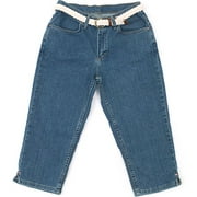 Riders - Women's Denim Capri with Rope Belt