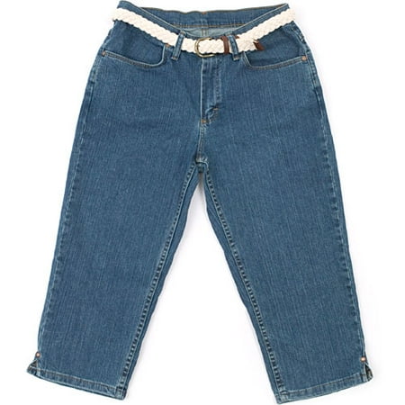 Riders - Women's Denim Capri with Rope Belt