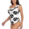 thumbnail image 3 of Yiaed Gear Tools Print Women One Piece Swimsuits Tummy Control One Shoulder Bathing Suits Pattern Ruffle Swimwear-Large, 3 of 8