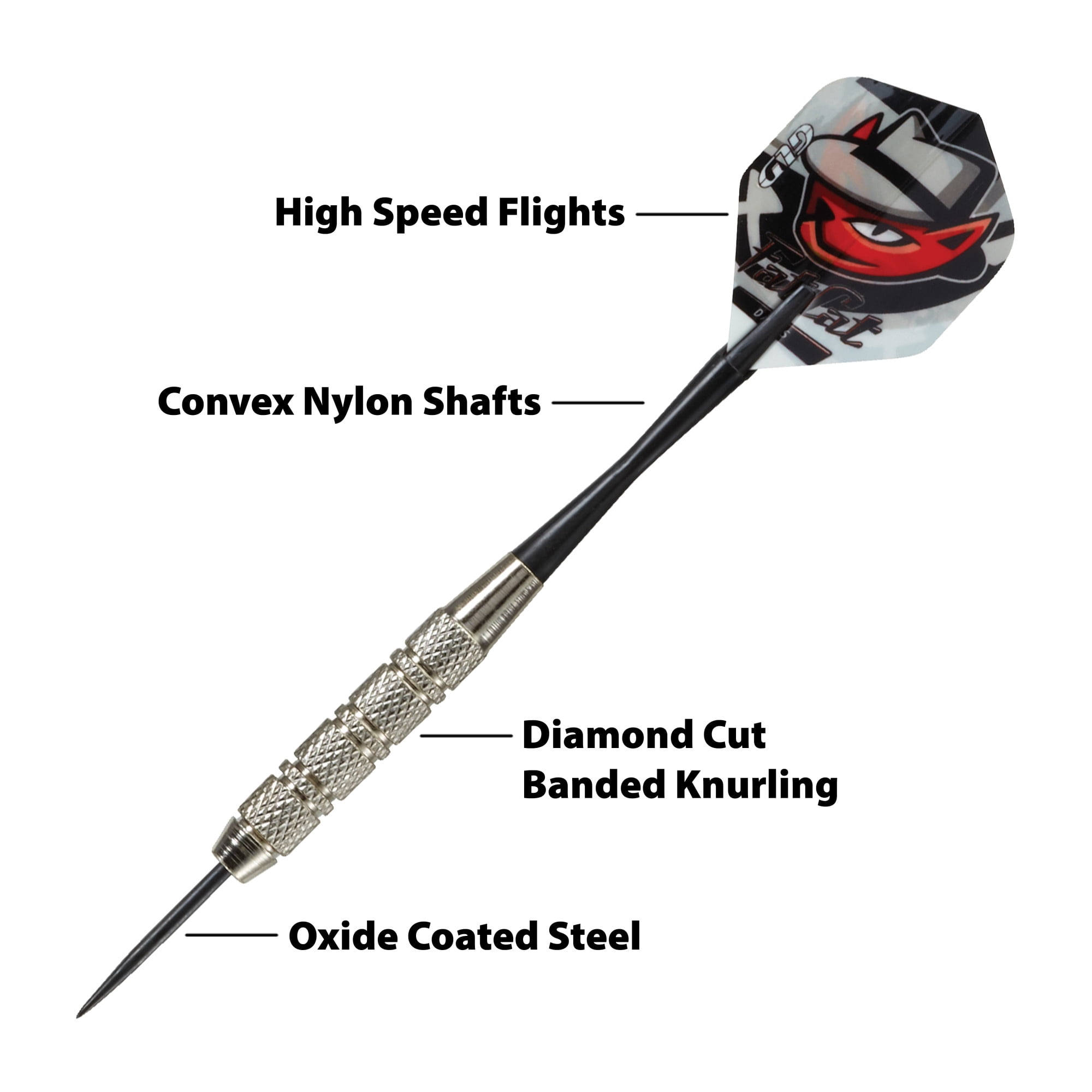 Fat Cat Darts in a Jar Steel Tip 19 Grams 15 Count