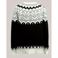 thumbnail image 5 of Fair Isle Sweaters for Women Plus Size Vintage Long Sleeve Crewneck Knitted Sweater Graphic Print Sweater Pullover Alsol Lamesa, 5 of 6