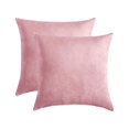 thumbnail image 4 of Paquete de 2 fundas de almohada cuadradas decorativas suaves de terciopelo, fundas de almohada para sofá, dormitorio, coche, 18 x 18 pulgadas/45 x 45 cm, rosa brillante (hy), 4 of 5