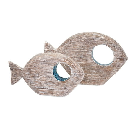 Magnetic Mosaic Set - Akua Wood and Mosaic Fish - Set of 2