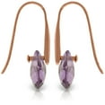thumbnail image 2 of Galaxy Gold 14K Solid Gold Natural Amethyst Pear Drop Earrings for Women - Rose Gold Fine Jewelry, 2 of 4