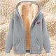 thumbnail image 1 of Chaqueta y sudadera informal con capucha de manga larga para mujer, con estampado de moda, de polar y capucha, 1 of 4