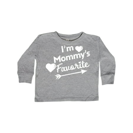 

Inktastic I m Mommy s Favorite with Arrow and Hearts Gift Toddler Boy or Toddler Girl Long Sleeve T-Shirt