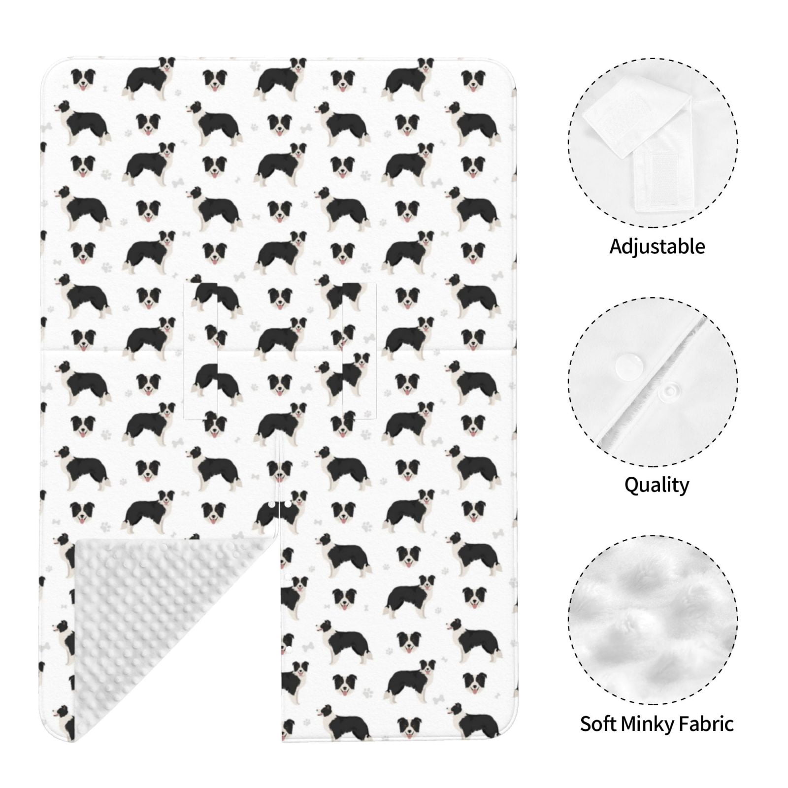 Naloa Border Collie Dog Baby Car Seat Cover, Breathable Baby Carrier Cover, Multiuse Baby Carrier Cover & Nursing Breastfeeding Cover