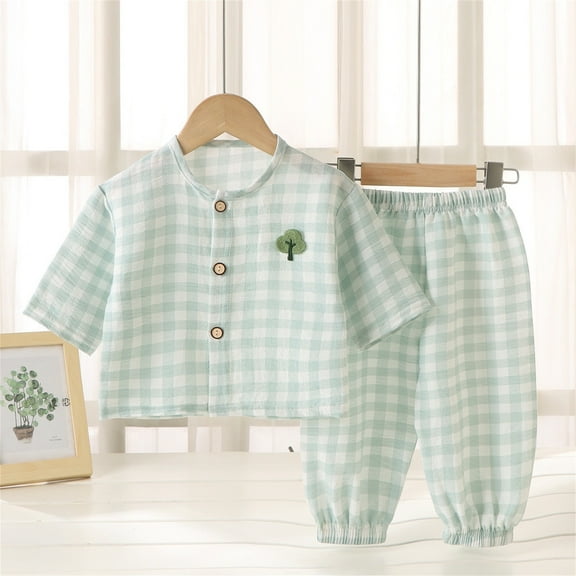 Cethrio Boys Long Sleeve Pajama Sets, Cotton Comfy 2 Piece Sleepwear Sets Blue Size 10-12