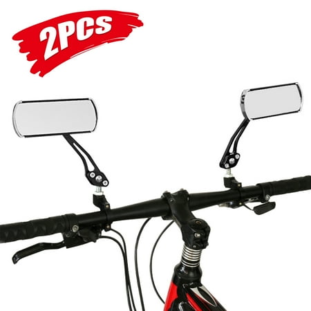 - EEEKit Bicycle Rear View Mirror 2-Pack, 360 Degree Cycling Bike Glass Mirror Handlebar Safety Back Rearview for Mountain Road Bike