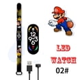 thumbnail image 4 of Reloj inteligente Super Mario para niños con personajes de anime Luigi Color Kawaii Pulsera deportiva Relojes recargables Regalos para niños, 4 of 5