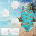 thumbnail image 6 of Uorisanigo Cute Capybara Girls Swimsuit One Piece Quick Dry Sport Summer Beach Bathing Suit with Crossback Straps Swimwear, Size 5-6, 6 of 7