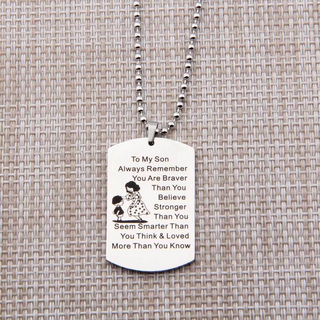 KENYG Inspirational Jewelry for Daughter Always Remember You are Braver Than You Believe Dog Tag Key Ring Key Chain Silver KENYG Inspirational Jewelry for Daughter Always Remember You are Braver Than You Believe Dog Tag Key Ring Key Chain Silver