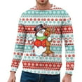 thumbnail image 4 of PMUYBHF Chandail à Capuche pour Hommes Noir Automne et Hiver Tendance Décontractée Imprimé de Noël Chandail Col Rond Chandail à Capuche Graphique pour Hommes, 4 of 4