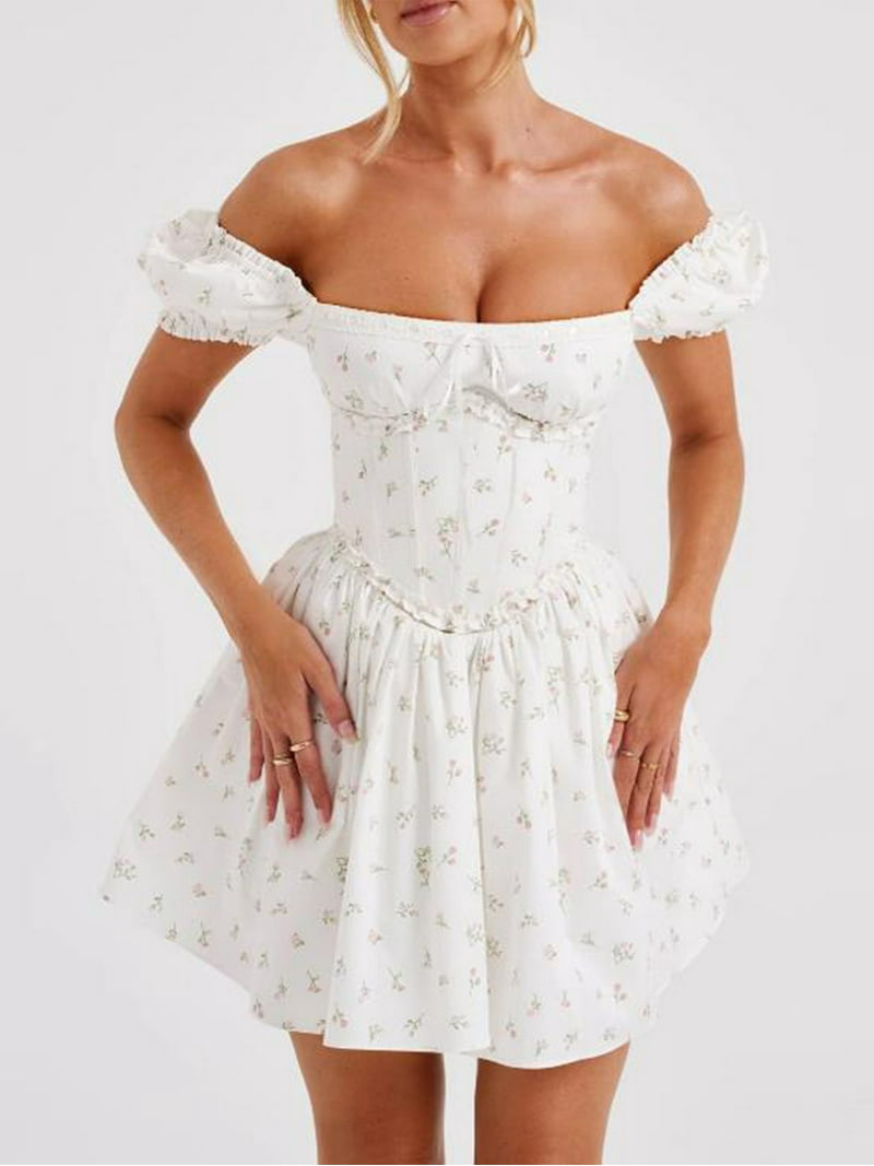 princess cut dress short Stacees Grape Fit and Flare Homecoming Dress with Floral Bodice