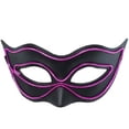 thumbnail image 4 of Xfvqtps LED Mardi Gras Mask for Women Flash Light up Masquerade Masks Half Face Carnival Mask for Makeup Performance Ball Party(Battery Not Included) Purple, 4 of 5