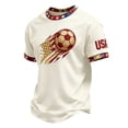 thumbnail image 2 of USA Soccer Jersey for Men, 2026 USA Soccer Short Sleeve United States Team Fan International Football Shirt, Retro Streetwear Crewneck Top, 2 of 8