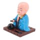 thumbnail image 4 of Small Buddhist Monk Solar Ornaments Light Energy Sensing Automatic Nodding Knocking Monk Decoration for Office Home Car Gift Blue, 4 of 5