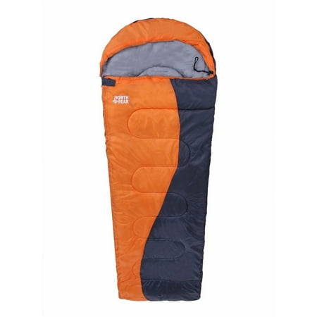 North Gear Camping Envelope Sleeping Bag With Hood