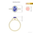 thumbnail image 4 of ANGARA Natural Oval 1.25 ct Tanzanite Halo Ring with Diamond Accents in 14K Yellow Gold for Women (Size-8x6mm) | December Birthstone, Anniversary, Jewelry Gift for Women | Natural Tanzanite Ring, 4 of 9