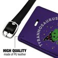 thumbnail image 3 of Tyrannosaurus Hex T-Rex Wizard Witch Funny Humor Rectangle Leather Luggage Card Suitcase Carry-On ID Tag, 3 of 8