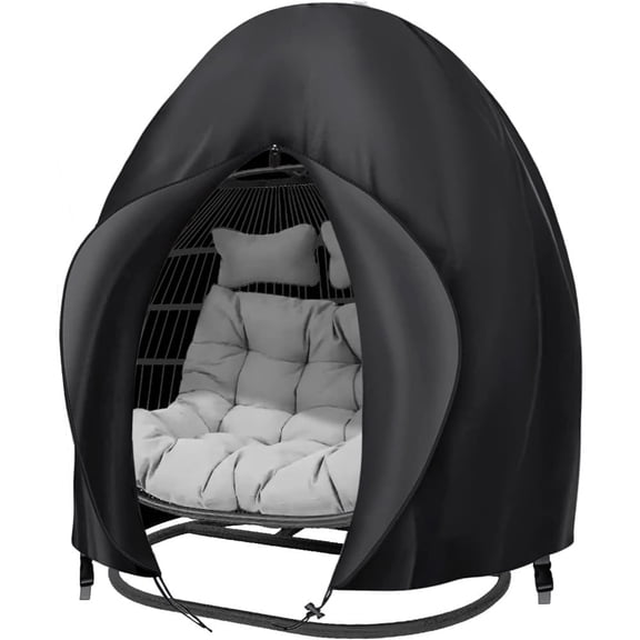 Outdoor Egg Shaped Chair Cover, Oversized Double Egg Shaped Chair Cover for Outdoor Furniture, Heavy Duty Swing Hanging Egg Shaped Chair Cover